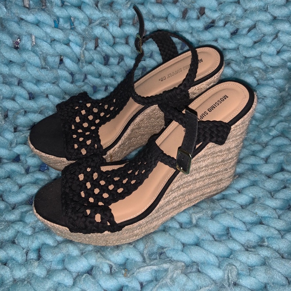 Black Mossimo Platform Espadrilles